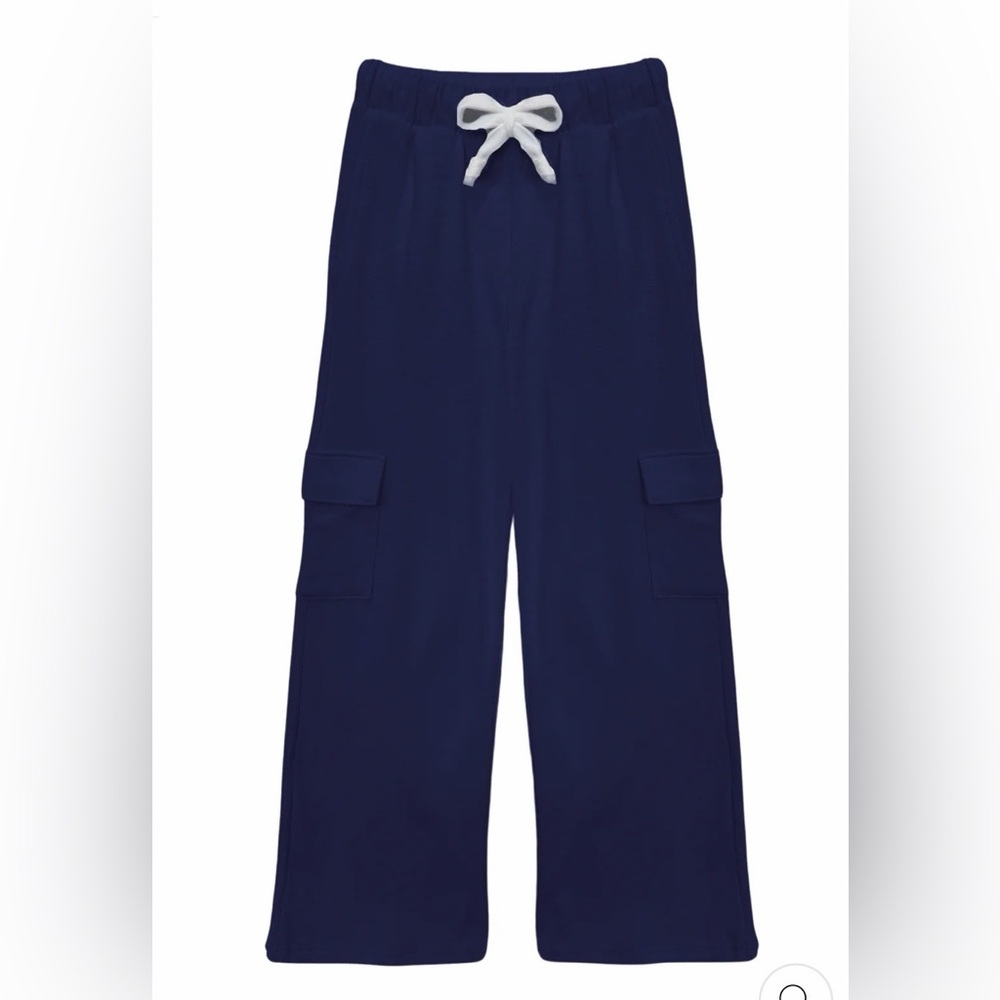 Katie J NYC Hope Cargo Lounge Sweatpants Navy Tween Small (8-10)